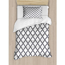 Crossed Rope Motif Duvet Cover Set