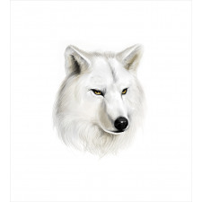 White Canine Head Mammal Duvet Cover Set