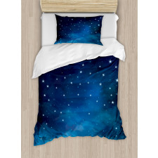 Night Time with Moon Star Duvet Cover Set