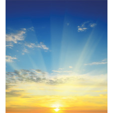 Sun Rays Above Horizon Duvet Cover Set