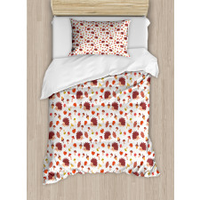 Autumn Hedgehog Acorns Duvet Cover Set