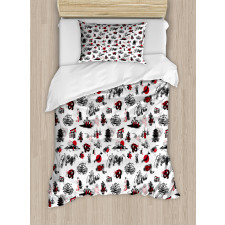 Japanese Architecture Duvet Cover Set