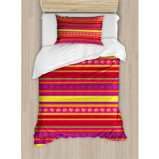 Vibrant Lizard Folklore Duvet Cover Set