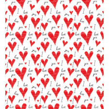 Hand Writing Valentines Duvet Cover Set