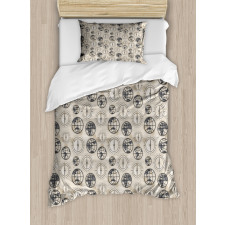 Continents Pattern Duvet Cover Set