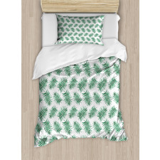 Watercolor Tropical Palm Duvet Cover Set