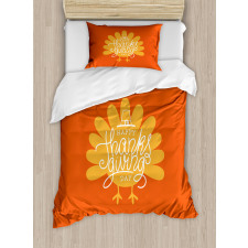 Poultry Silhouette Fall Duvet Cover Set