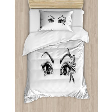 Feather Butterfly Woman Duvet Cover Set