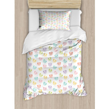 Funny Panda Bears Duvet Cover Set