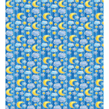 Abstract Moon and Clouds Duvet Cover Set