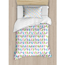 Children Foot Pattern Duvet Cover Set