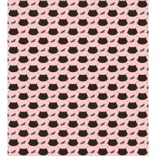 Head Silhouettes Dots Girly Duvet Cover Set