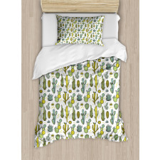 Tropical Foliage Motif Duvet Cover Set