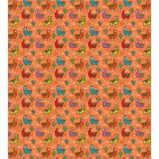 Colorful Alpacas Flower Duvet Cover Set