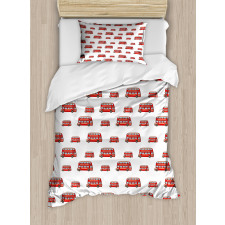 Cute Double Decker Bus Duvet Cover Set