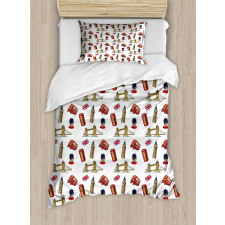 Big Ben Tower Bridge UK Duvet Cover Set