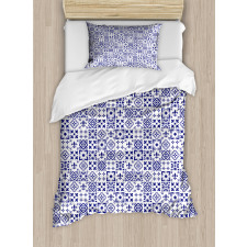 Tile Square Abstract Pattern Duvet Cover Set