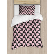 Vintage Black Princesses Duvet Cover Set