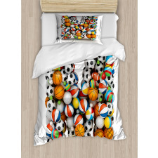 Alphabet Sports Balls Duvet Cover Set