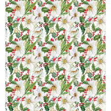 Poinsettia Pattern Duvet Cover Set