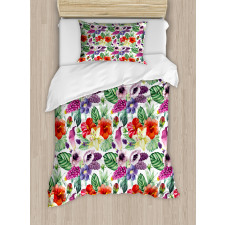 Calla Chinese Hibiscus Duvet Cover Set