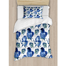 Roses with Leaves Duvet Cover Set
