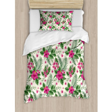 Plumeria Hibiscus Duvet Cover Set