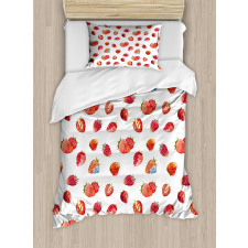 Strawberry Blueberry Duvet Cover Set