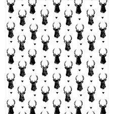 Monochrome Animal Head Duvet Cover Set