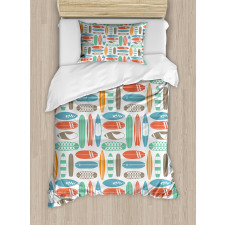 Summer Travel Retro Duvet Cover Set