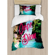 Carpe Diem Message Duvet Cover Set