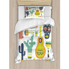 Mexican Motifs Taco Duvet Cover Set