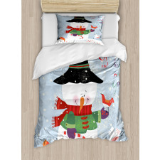 Xmas New Year Grunge Duvet Cover Set