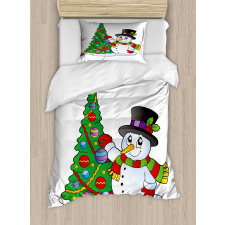 Xmas Tree Winter Duvet Cover Set