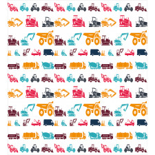 Colorful Trucks Duvet Cover Set