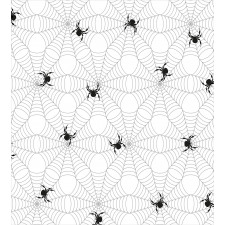 Black Insect Network Duvet Cover Set