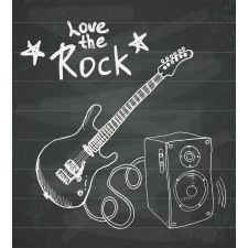 Love Rock Music Sketch Duvet Cover Set