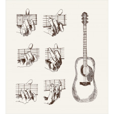 Sketch Chords Flamenco Duvet Cover Set
