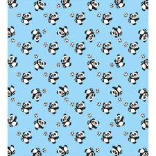 Panda Kicking Ball Duvet Cover Set
