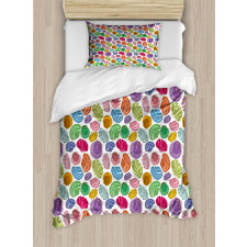 Colorful Aqua Motif Duvet Cover Set