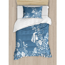 Flowers and Fishes Duvet Cover Set