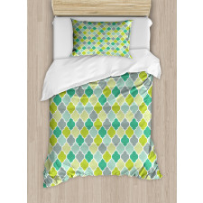 Vibrant Trellis Quatrefoil Duvet Cover Set