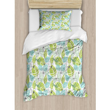 Ornate Doodle Birds Duvet Cover Set