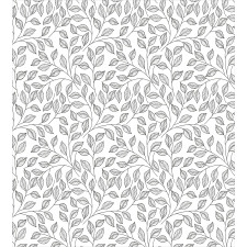 Monochrome Floral Rustic Duvet Cover Set