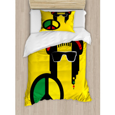 Conceptual Reggae Man Duvet Cover Set