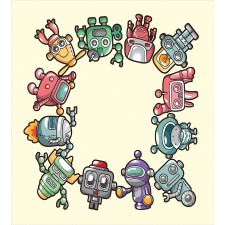 Friendly Robots Toys Duvet Cover Set