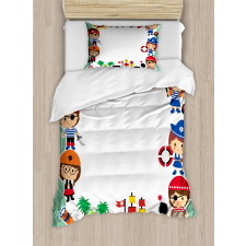 Pirate Children Ship Duvet Cover Set