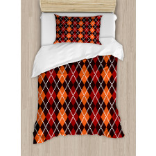 Autumn Scottish Argyle Duvet Cover Set