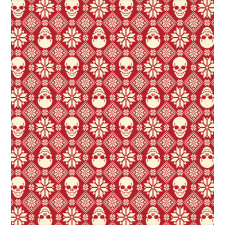 Needlework Skull Motif Duvet Cover Set