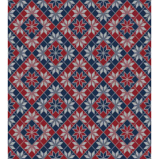 Tartan Geometric Floral Duvet Cover Set